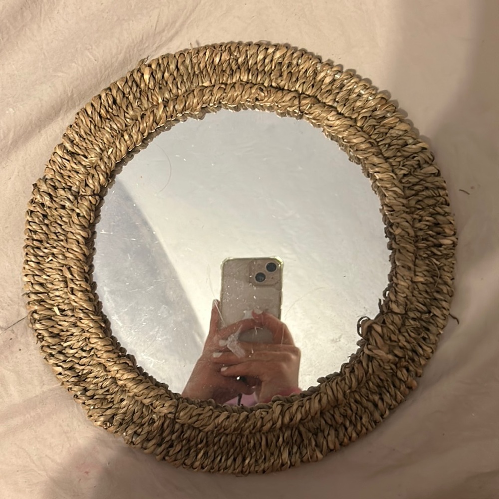 wicker mirror